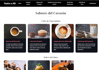 Sitio web para cafetería